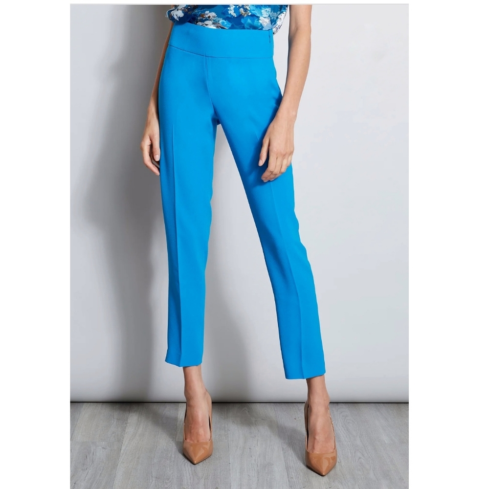 * NEW * Elie Tahari Slim Crepe Pant Size 8 Persian Blue